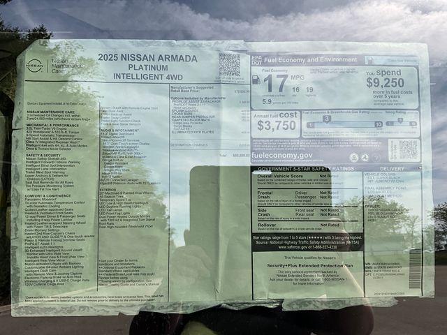 new 2025 Nissan Armada car, priced at $79,823