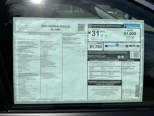 new 2025 Nissan Rogue car, priced at $40,067