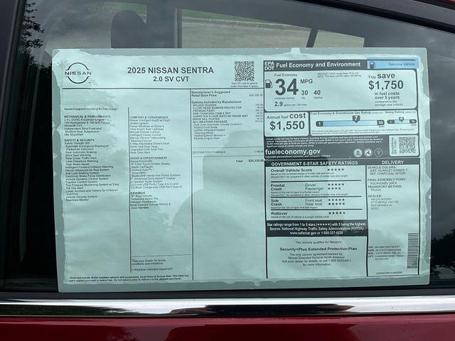 new 2025 Nissan Sentra car, priced at $24,397