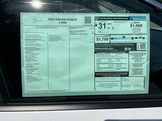 new 2025 Nissan Rogue car, priced at $32,843