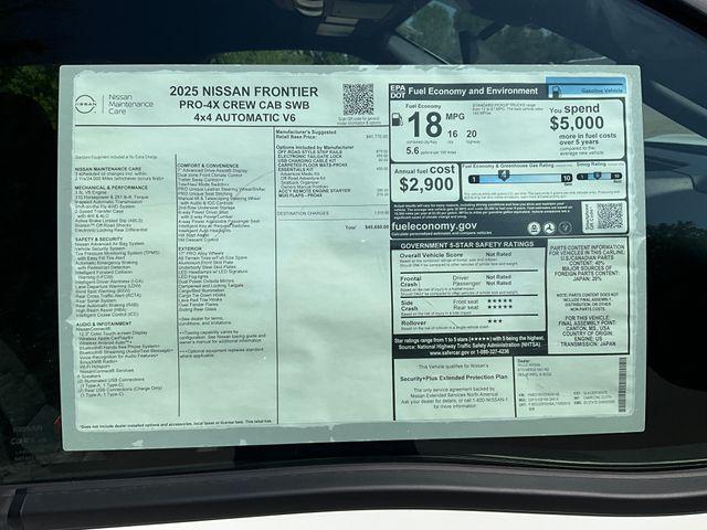new 2025 Nissan Frontier car, priced at $45,660