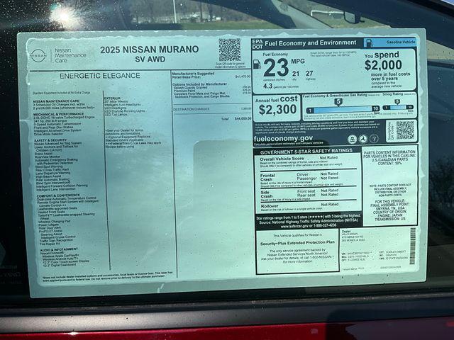 new 2025 Nissan Murano car, priced at $41,950