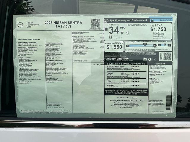 new 2025 Nissan Sentra car, priced at $24,024
