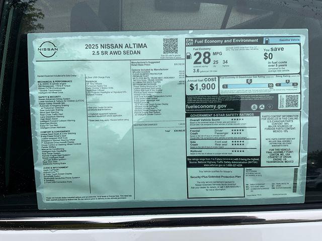 new 2025 Nissan Altima car, priced at $34,171
