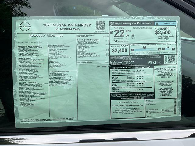 new 2025 Nissan Pathfinder car, priced at $52,020