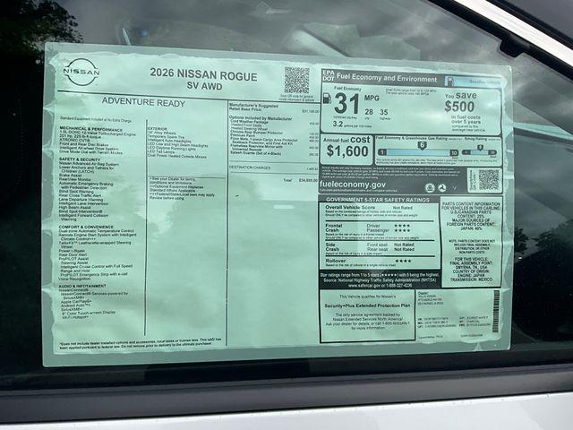new 2026 Nissan Rogue car, priced at $33,513