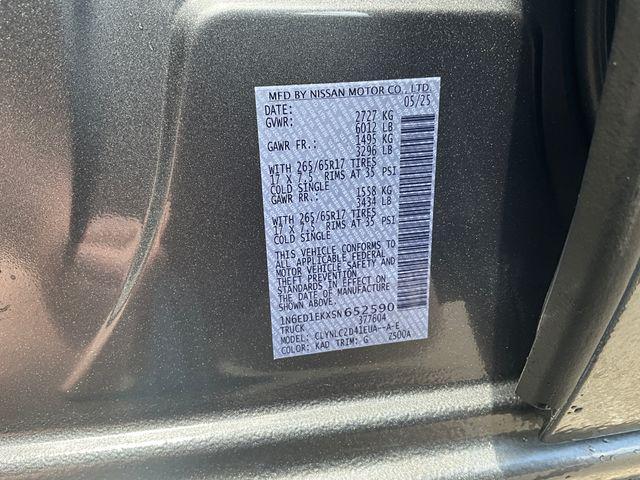 new 2025 Nissan Frontier car, priced at $41,928