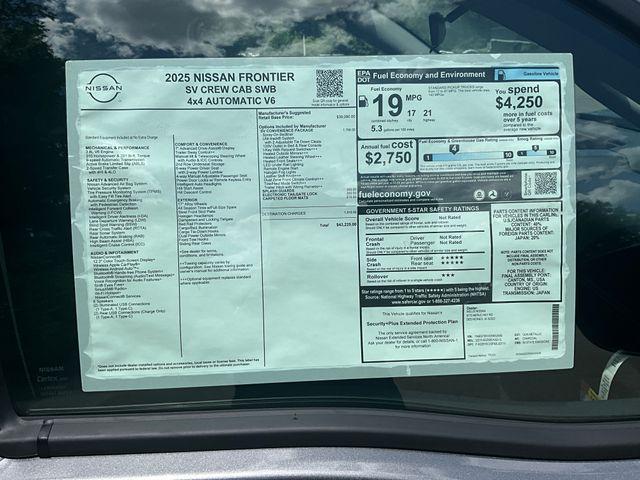 new 2025 Nissan Frontier car, priced at $41,928