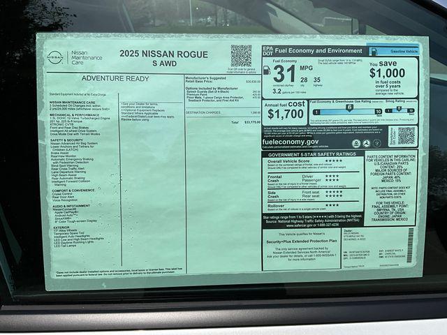 new 2025 Nissan Rogue car, priced at $32,843