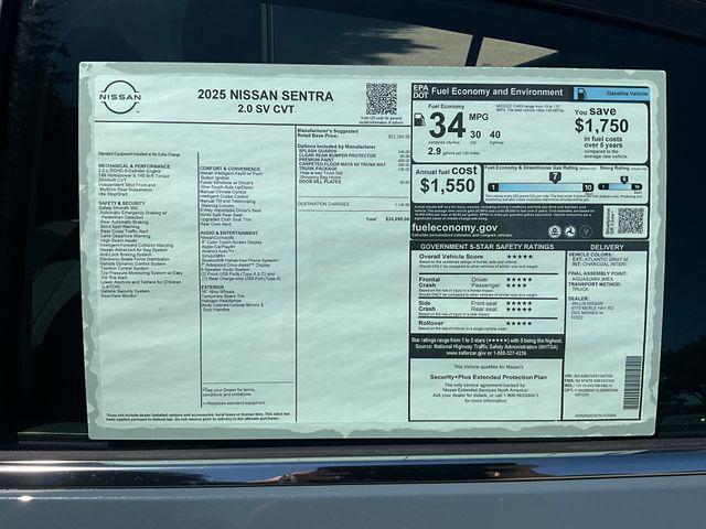 new 2025 Nissan Sentra car, priced at $23,247