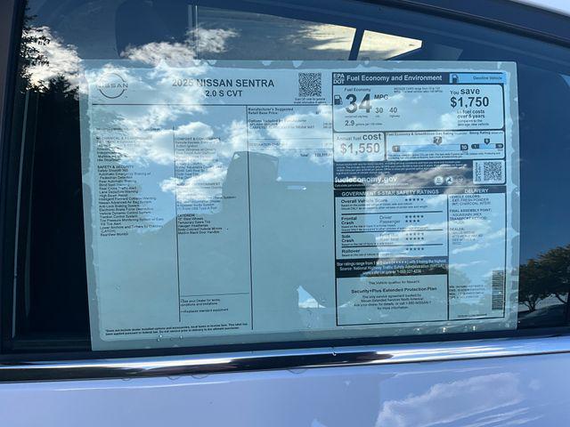 new 2025 Nissan Sentra car, priced at $22,036