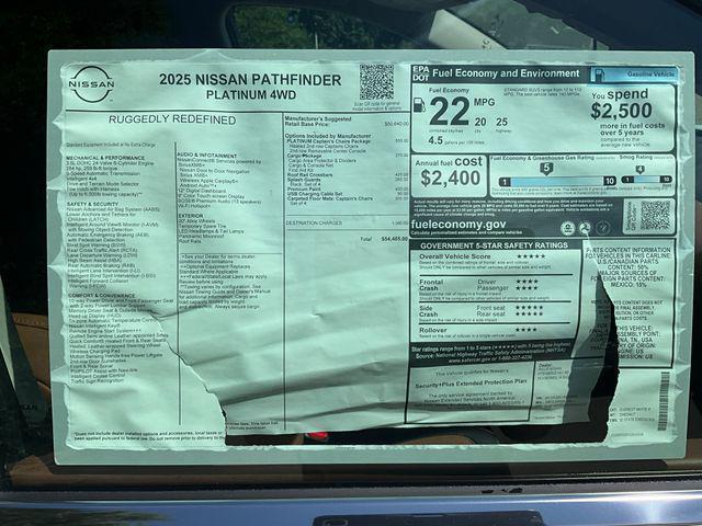 new 2025 Nissan Pathfinder car, priced at $54,779