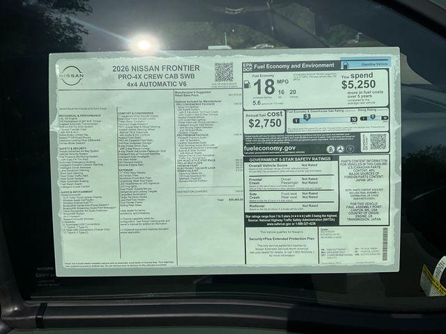 new 2026 Nissan Frontier car, priced at $48,725