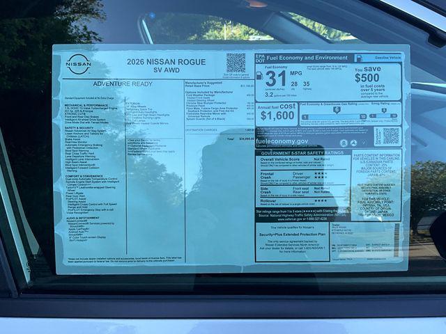 new 2026 Nissan Rogue car, priced at $33,513