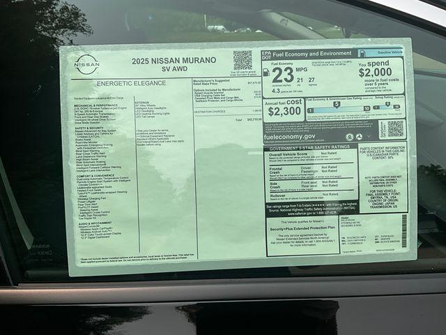 new 2025 Nissan Murano car, priced at $41,647