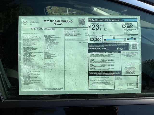 new 2025 Nissan Murano car, priced at $50,465