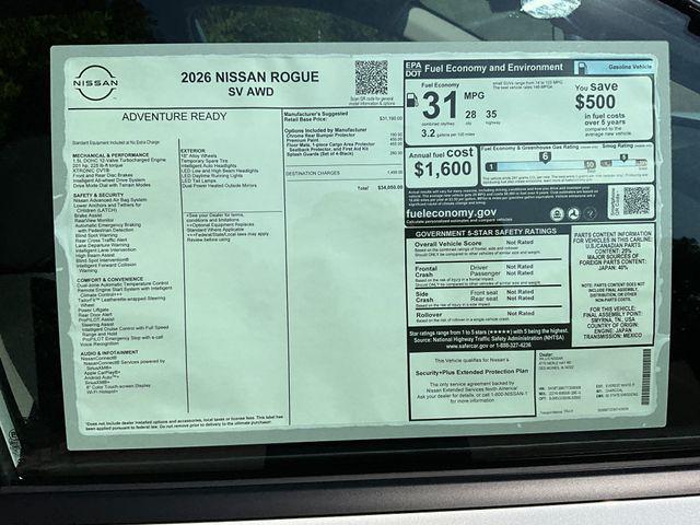 new 2026 Nissan Rogue car, priced at $32,428