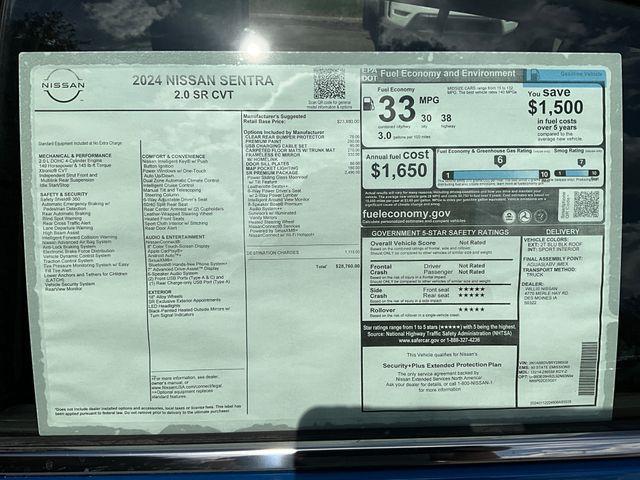 new 2024 Nissan Sentra car, priced at $27,510