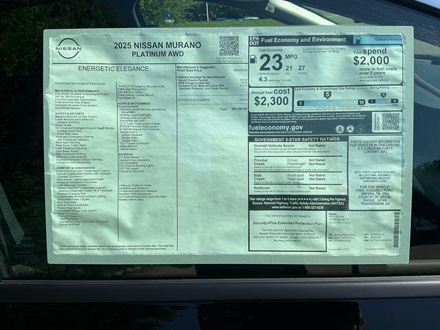 new 2025 Nissan Murano car, priced at $50,129