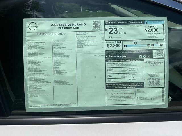 new 2025 Nissan Murano car, priced at $51,076