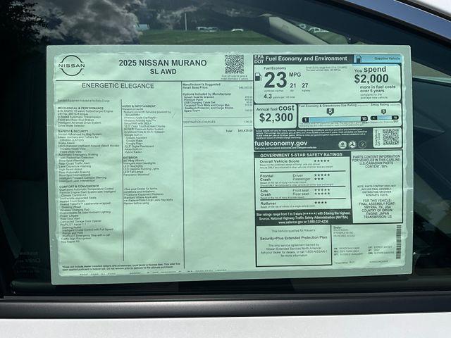 new 2025 Nissan Murano car, priced at $47,754