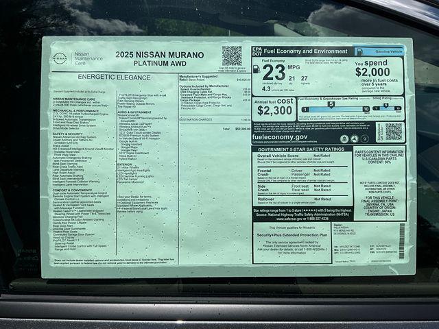 new 2025 Nissan Murano car, priced at $51,504