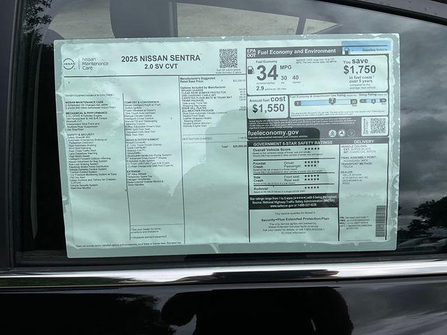 new 2025 Nissan Sentra car, priced at $24,380