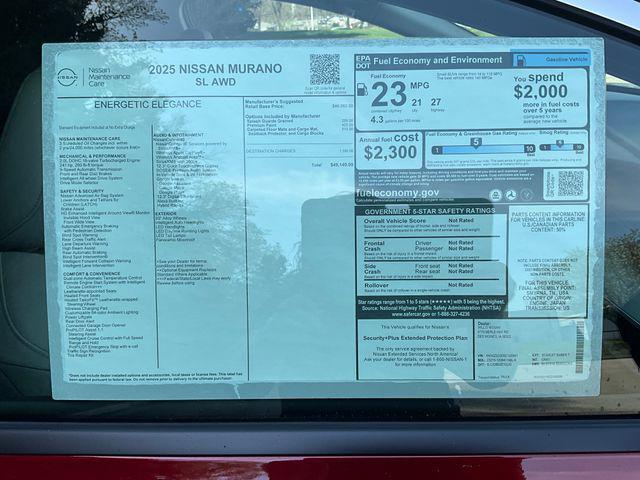 new 2025 Nissan Murano car, priced at $49,140