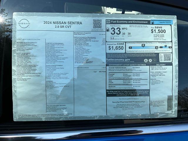 new 2024 Nissan Sentra car, priced at $27,860