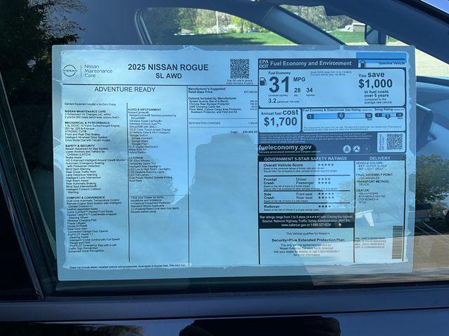 new 2025 Nissan Rogue car, priced at $37,956
