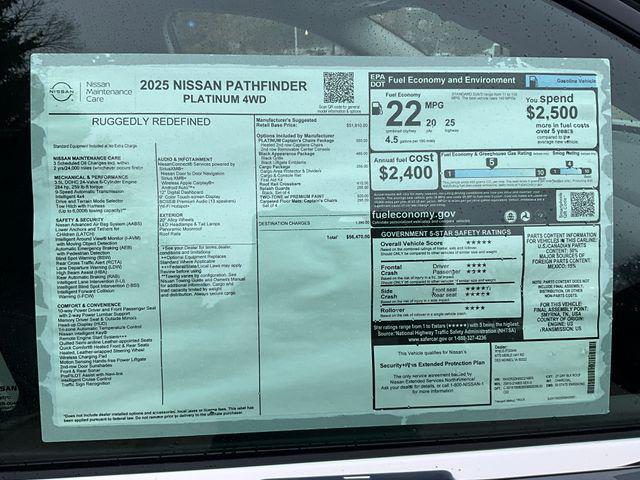 new 2025 Nissan Pathfinder car, priced at $56,730