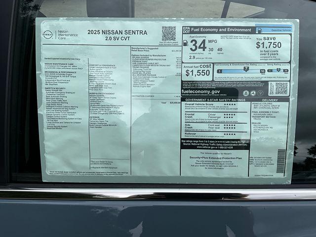 new 2025 Nissan Sentra car, priced at $24,819