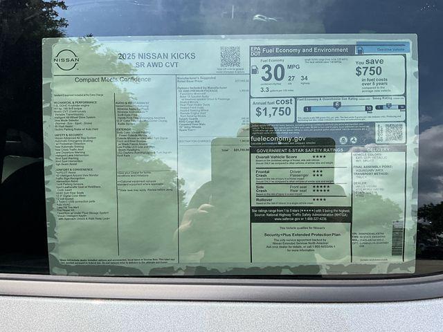 new 2025 Nissan Kicks car, priced at $30,445