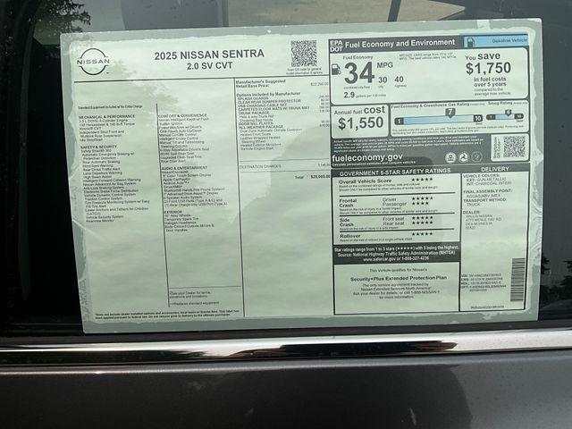 new 2025 Nissan Sentra car, priced at $24,024