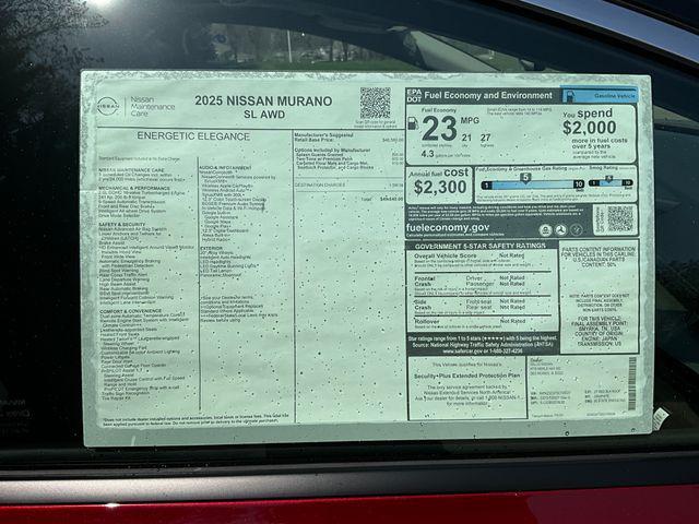 new 2025 Nissan Murano car, priced at $49,640