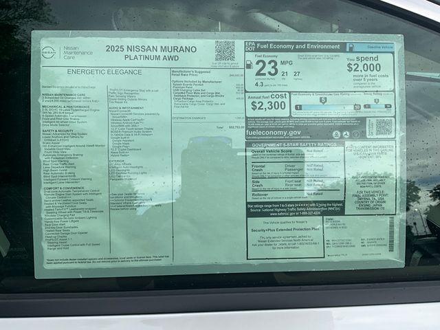 new 2025 Nissan Murano car, priced at $51,945