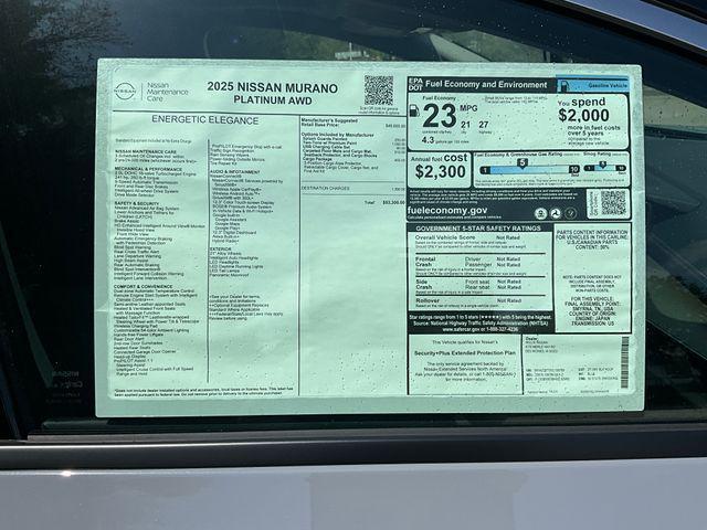 new 2025 Nissan Murano car, priced at $53,300