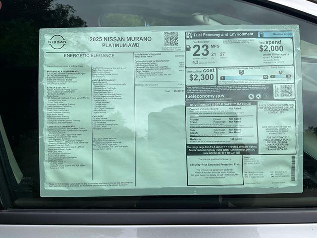 new 2025 Nissan Murano car, priced at $49,763