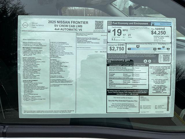 new 2025 Nissan Frontier car, priced at $42,780