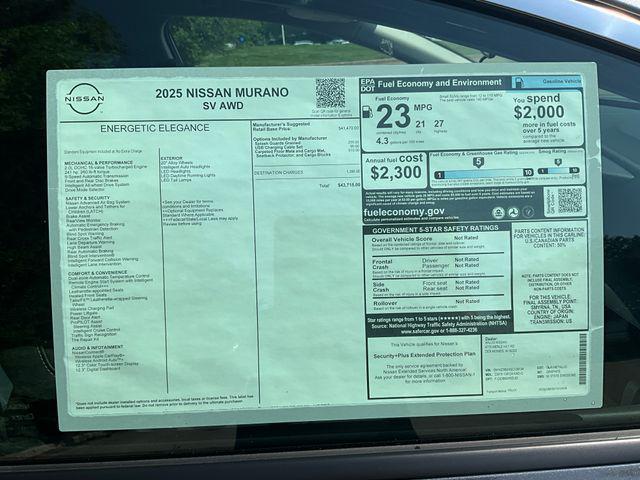 new 2025 Nissan Murano car, priced at $43,715