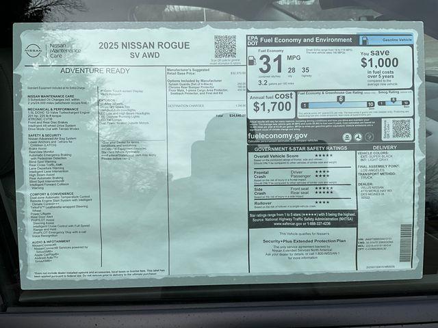 new 2025 Nissan Rogue car, priced at $33,243