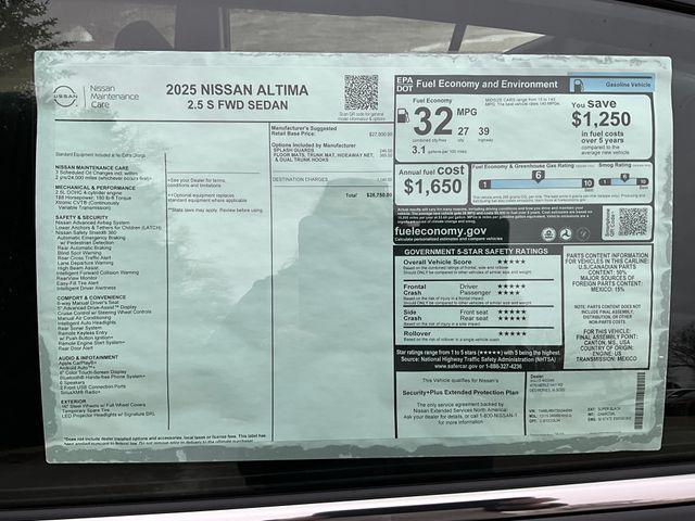 new 2025 Nissan Altima car, priced at $27,208