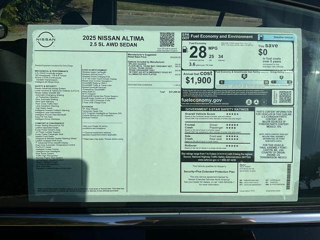 new 2025 Nissan Altima car, priced at $34,753