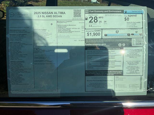 new 2025 Nissan Altima car, priced at $34,819