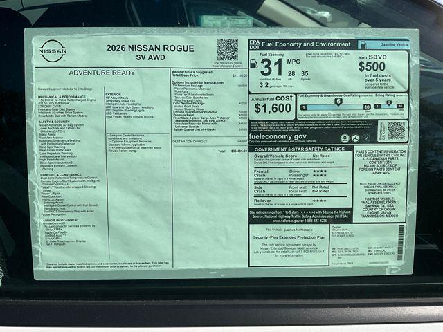 new 2026 Nissan Rogue car, priced at $34,958