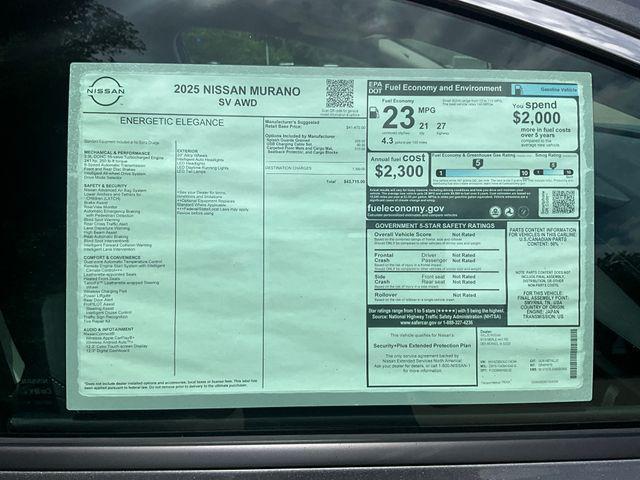 new 2025 Nissan Murano car, priced at $41,647