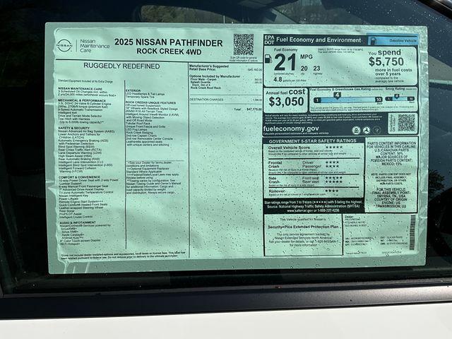 new 2025 Nissan Pathfinder car, priced at $47,175