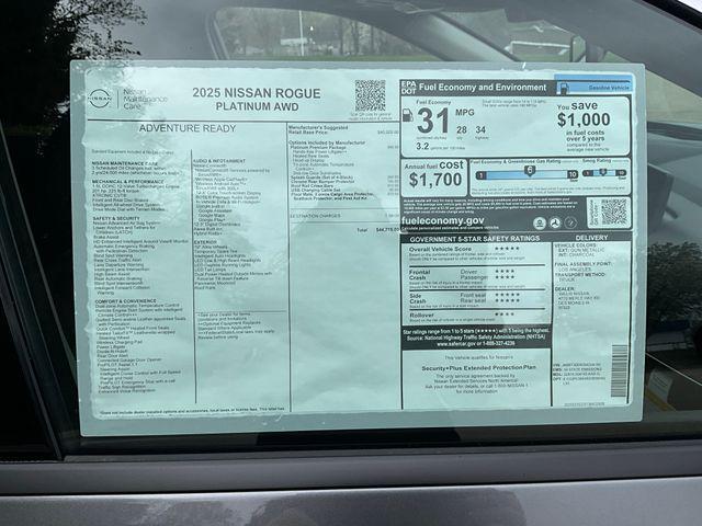 new 2025 Nissan Rogue car, priced at $44,463