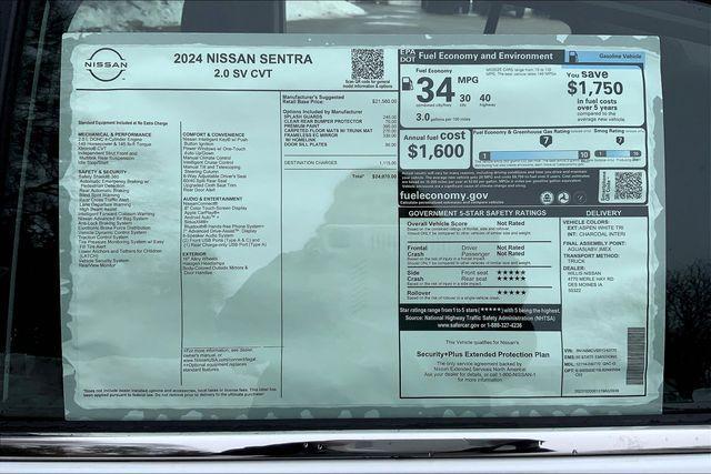 new 2024 Nissan Sentra car, priced at $23,632