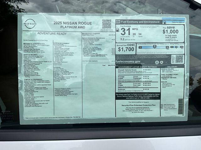 new 2025 Nissan Rogue car, priced at $44,235
